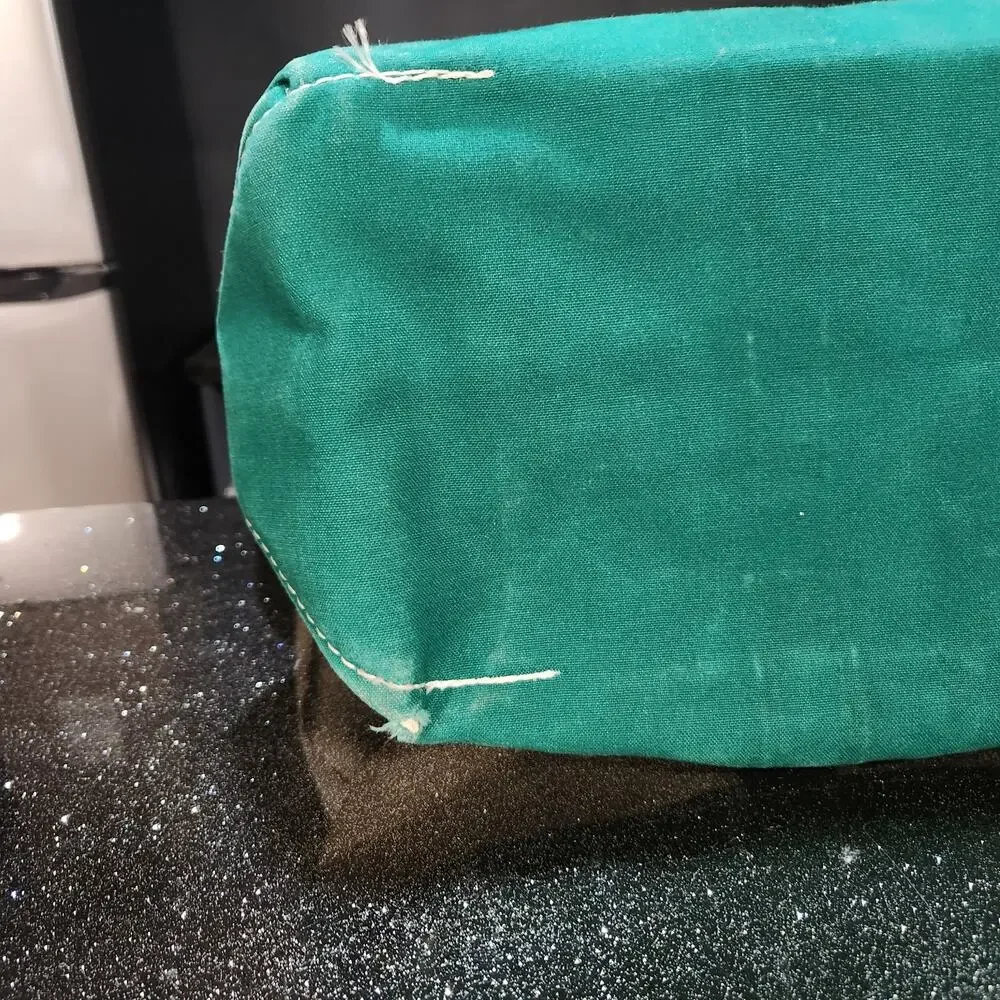 VTG 80s LL Bean Boat &‎ Tote Sawtooth Canvas Bag Ivory Green Trim NWT L Large - Picture 13 of 14